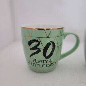 30 and flirty coffee cup by salty celebration